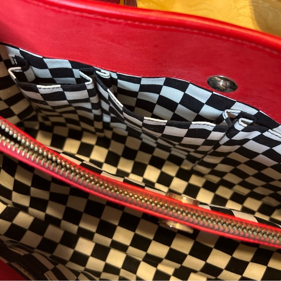 Rare authentic Isabella Fiore leather pink & red cherries tote w/ coin purse - Picture 11 of 16